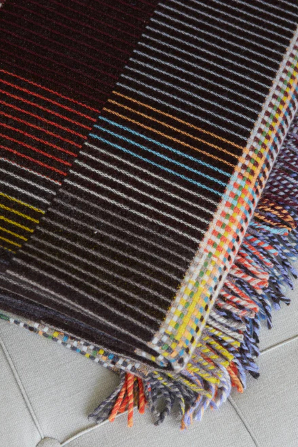 Lambswool Pinstripe Throw - Florence