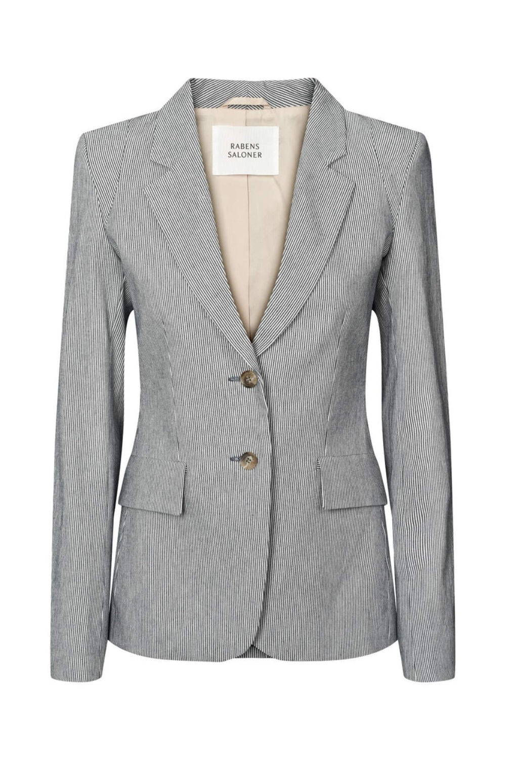 Rabens Saloner Helda Jacket - Navy Pinstirpe