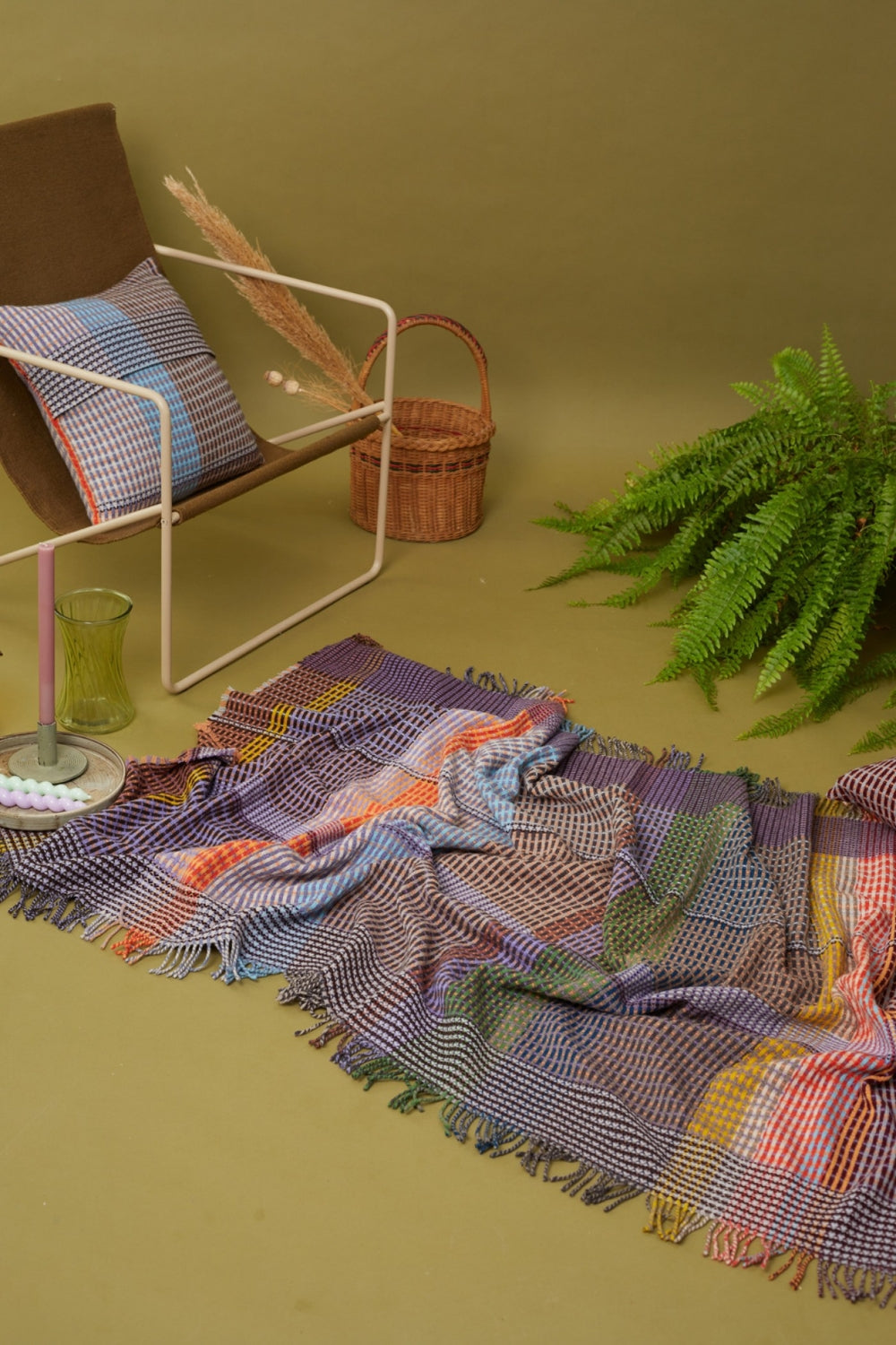 Lambswool Basket Weave Throw - Jankel