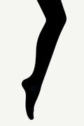 Merino Wool Flat Knit Tights - Black