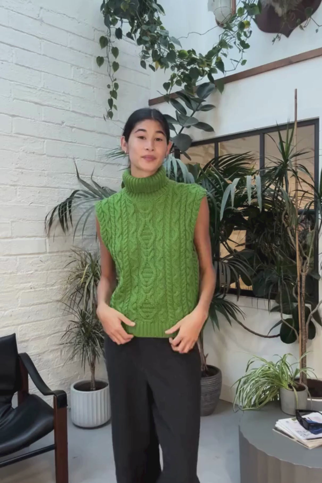 Fia Polo Vest - Moss