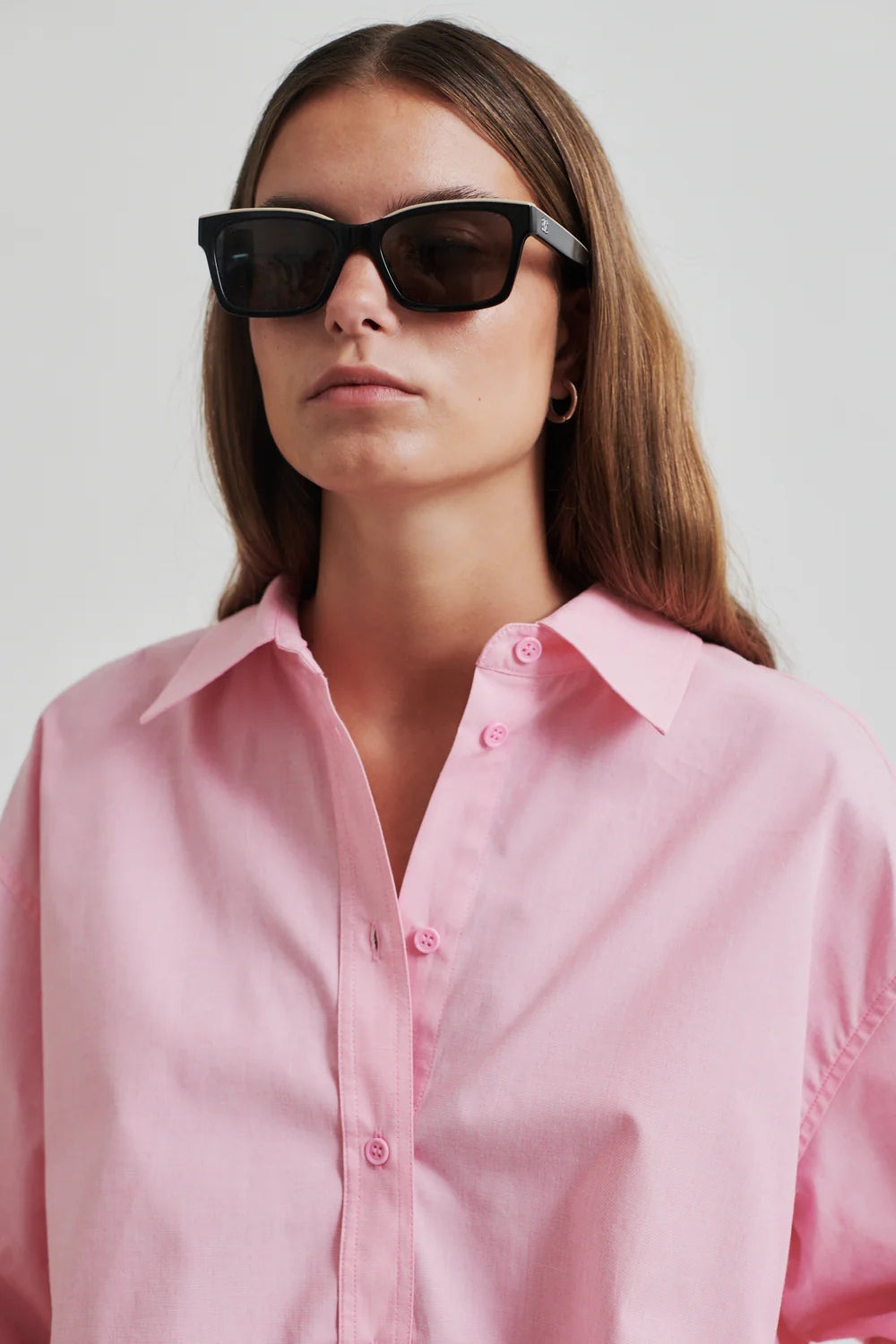 Lucine Longline Shirt - Pink Cosmos