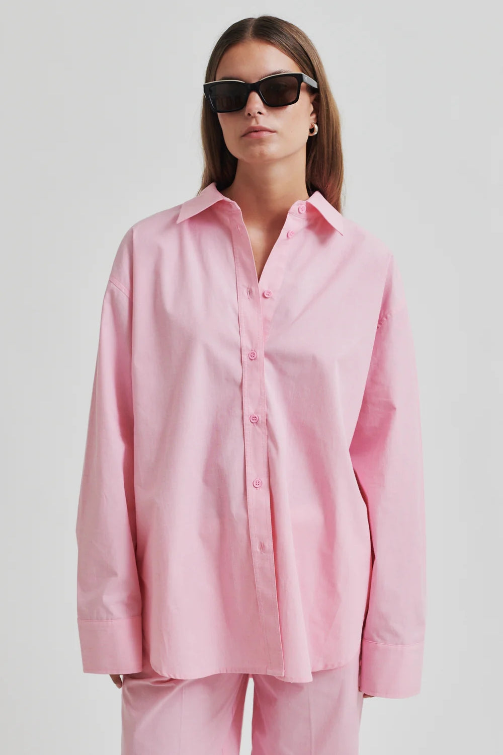 Lucine Longline Shirt - Pink Cosmos