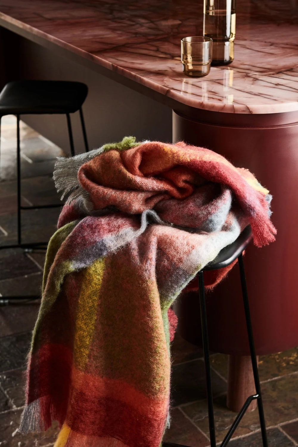 St Albans Mohair Throw - Applewood