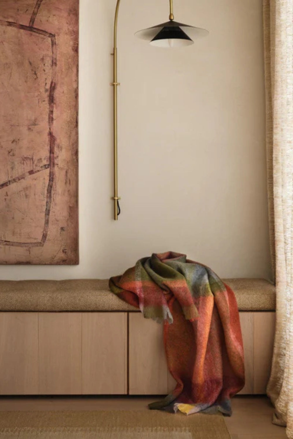 St Albans Mohair Throw - Applewood