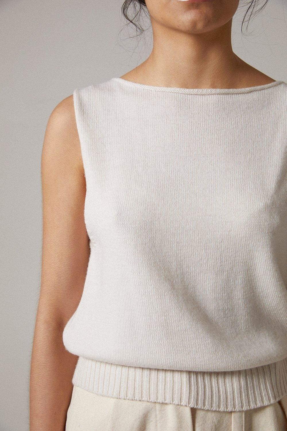 Merino Star Vest - Ivory