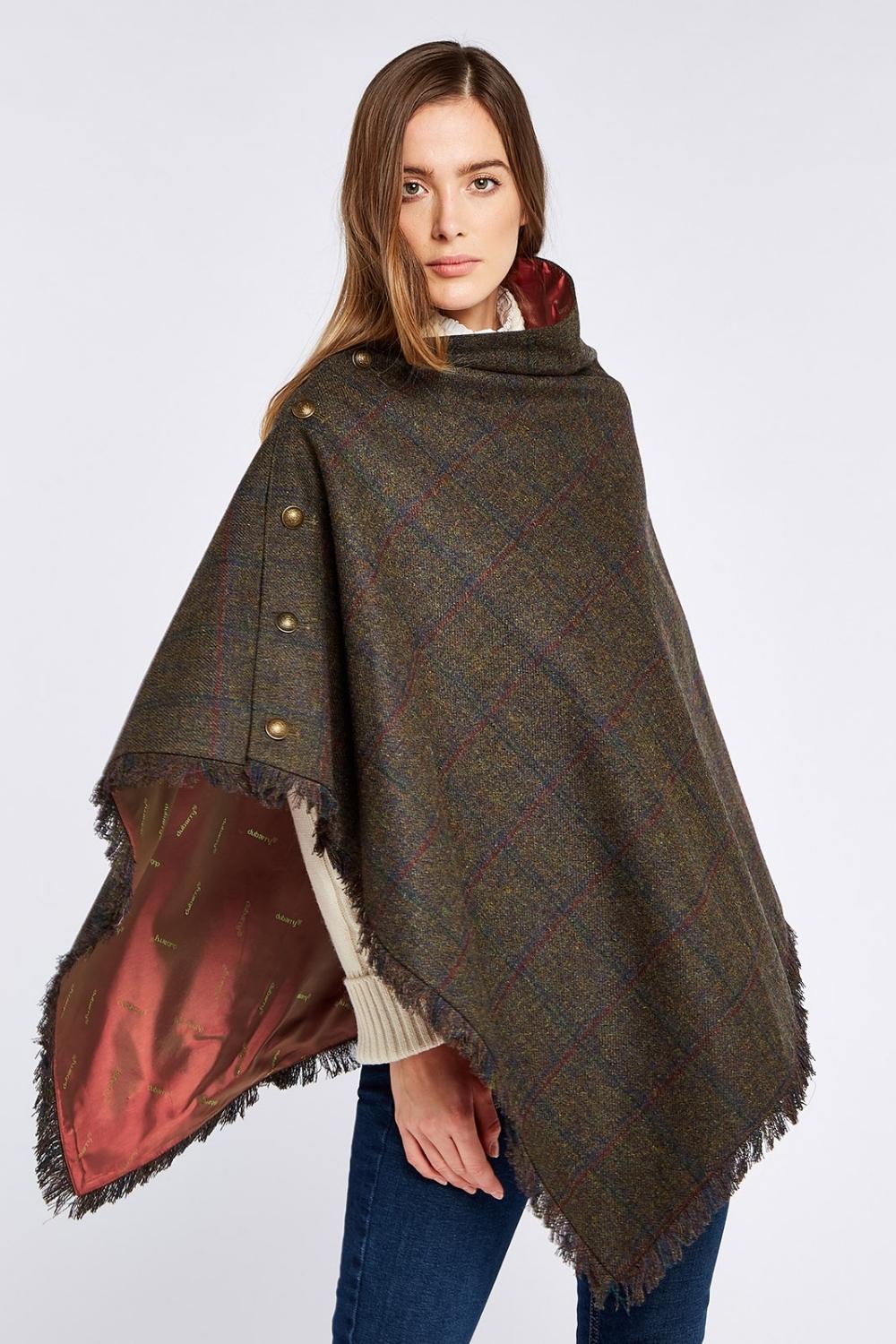 Hazelwood Tweed Poncho - Hemlock