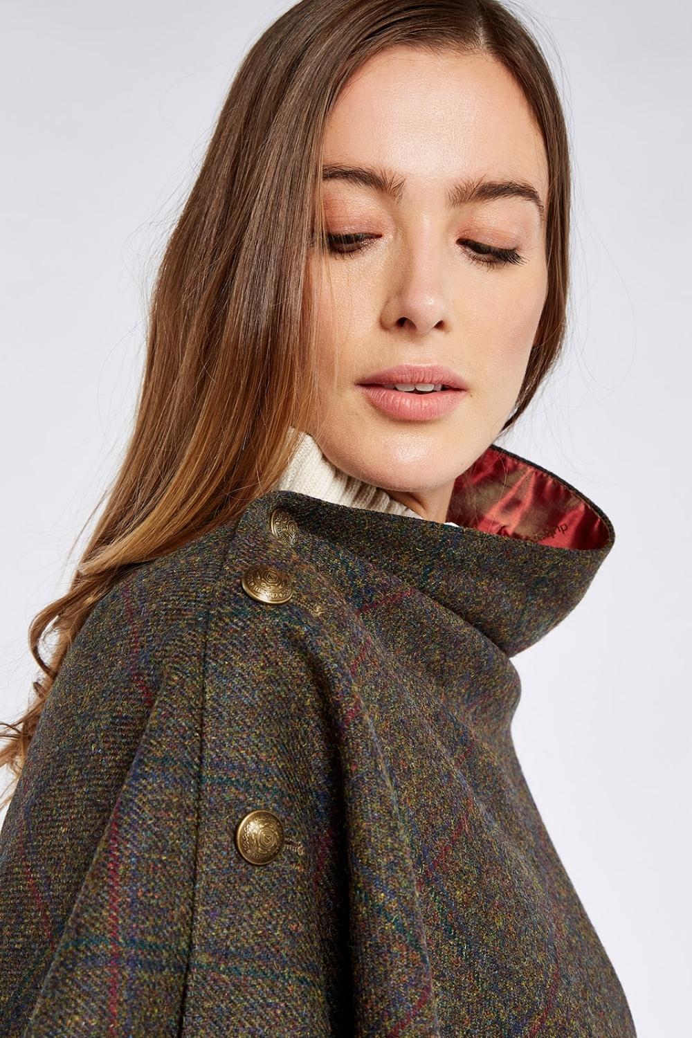 Hazelwood Tweed Poncho - Hemlock
