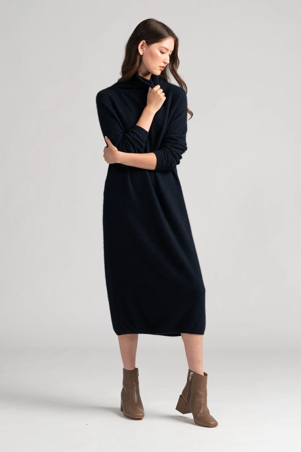 Kapua Sweater Dress - Navy