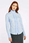 Chamomile High Necked Shirt - Pale Blue