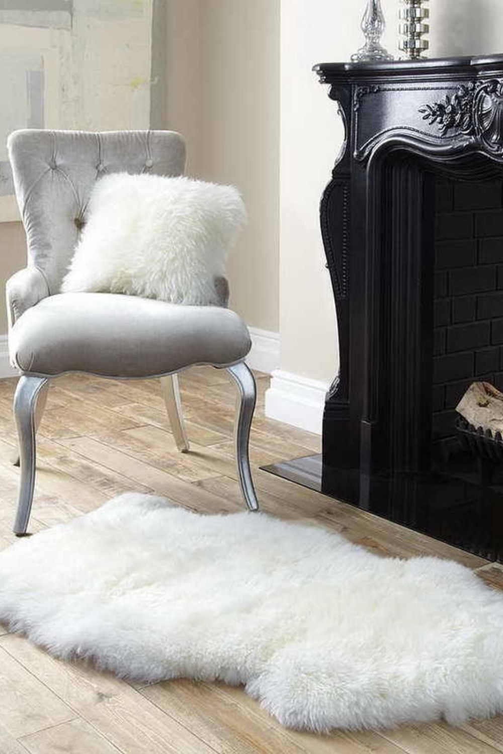 Long Merino Sheepskin Rug - Natural