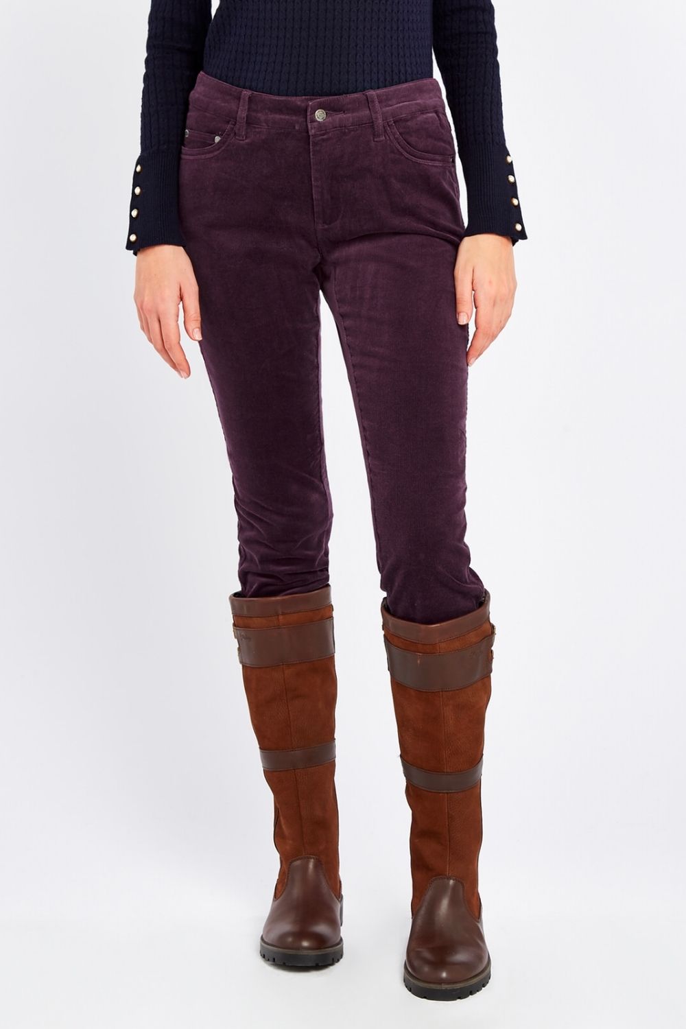 Honeysuckle Cord Jeans - Plum