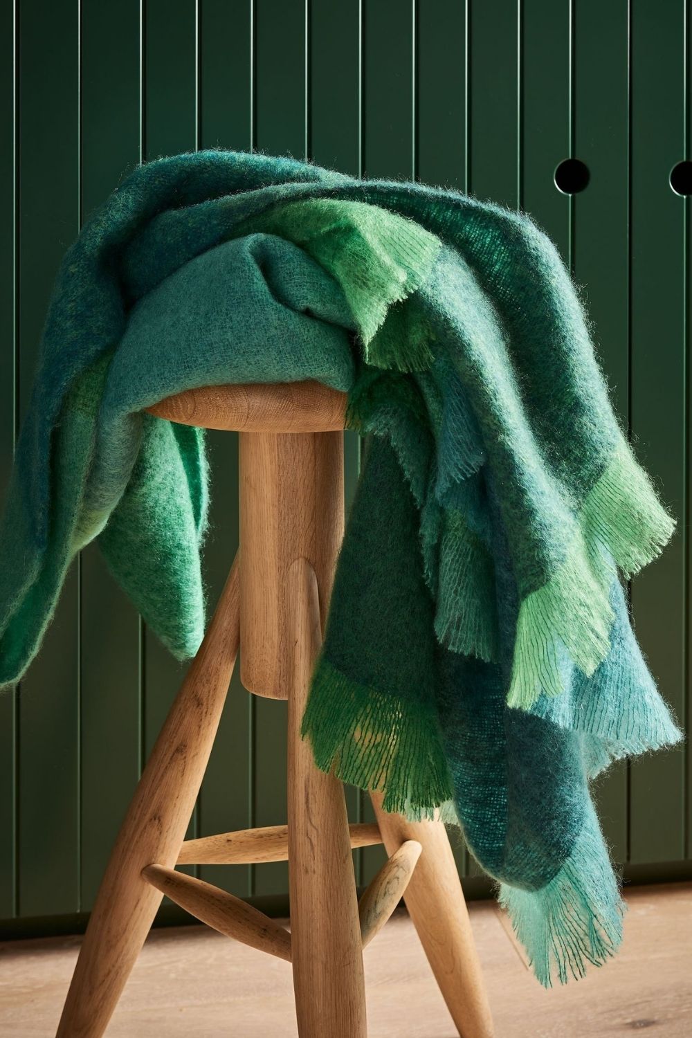 St Albans Mohair Throw - Emerald