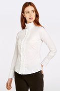 Chamomile High Necked Shirt - White