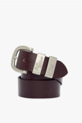 1 1/2 inch Three Piece Solid Drover Belt - Chestnut