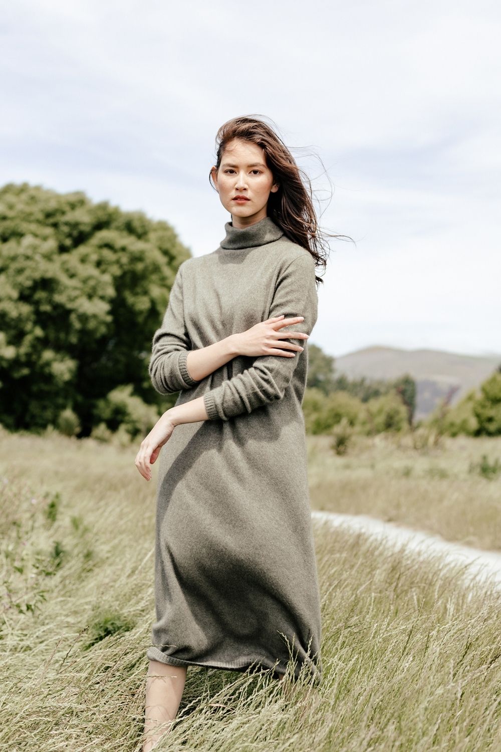 Kapua Sweater Dress - Sage