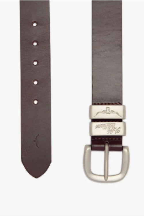 1 1/2 inch Three Piece Solid Drover Belt - Chestnut