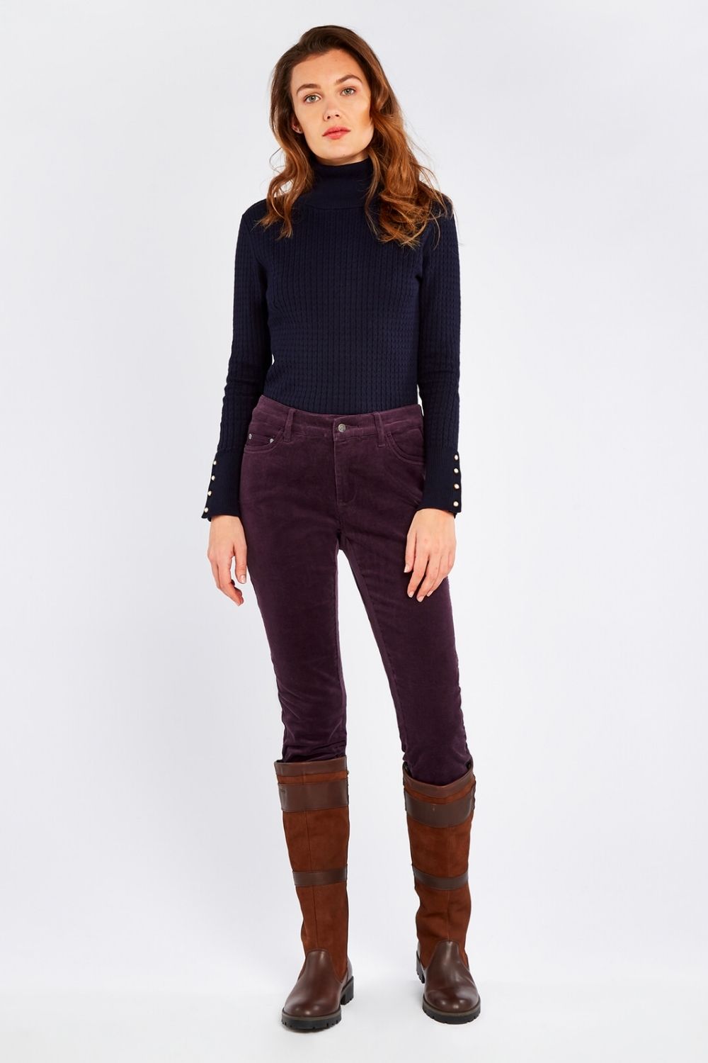 Honeysuckle Cord Jeans - Plum