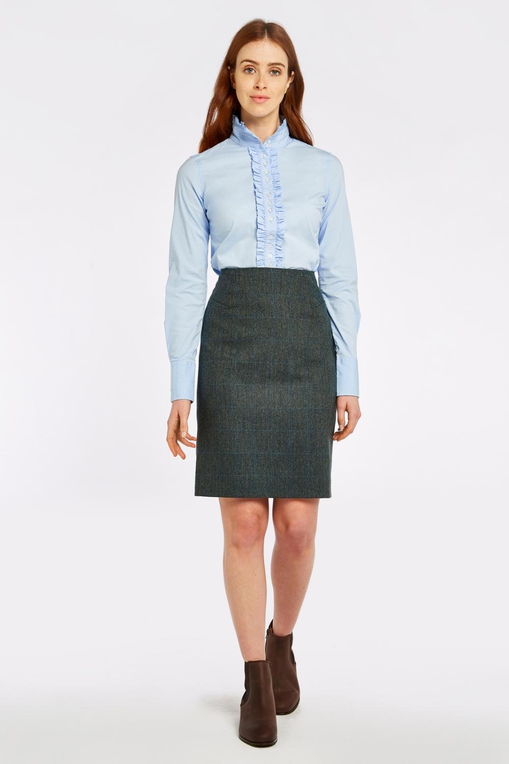 Chamomile High Necked Shirt - Pale Blue