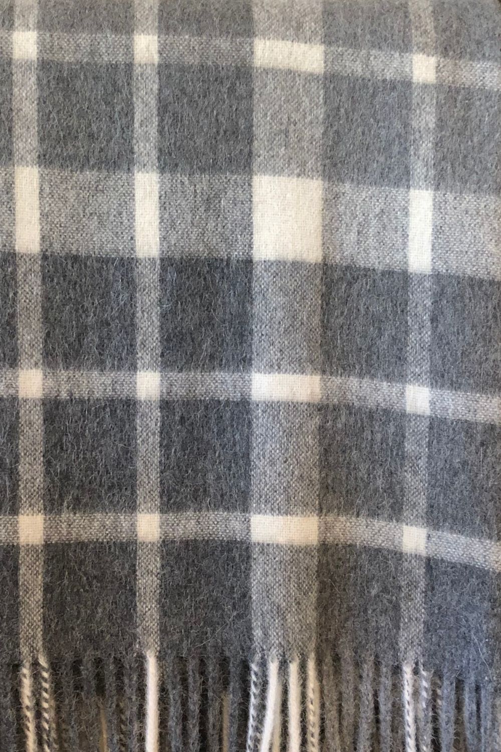 Alpaca & Wool Check Blanket - Multiple Colours