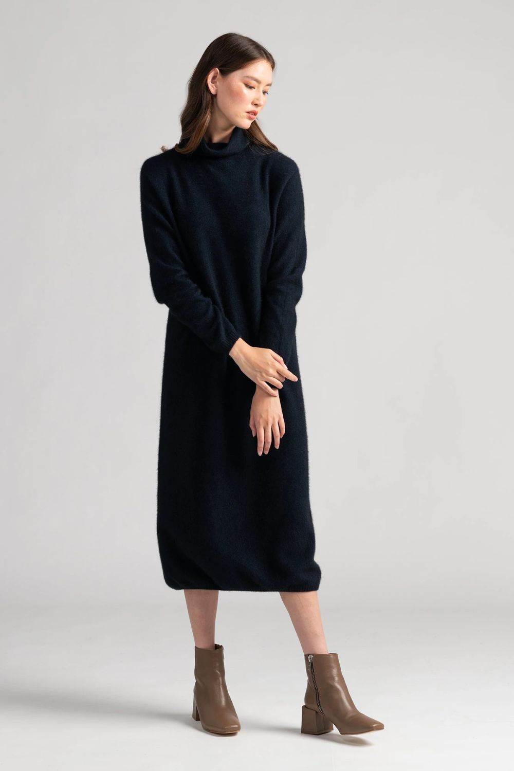 Kapua Sweater Dress - Navy