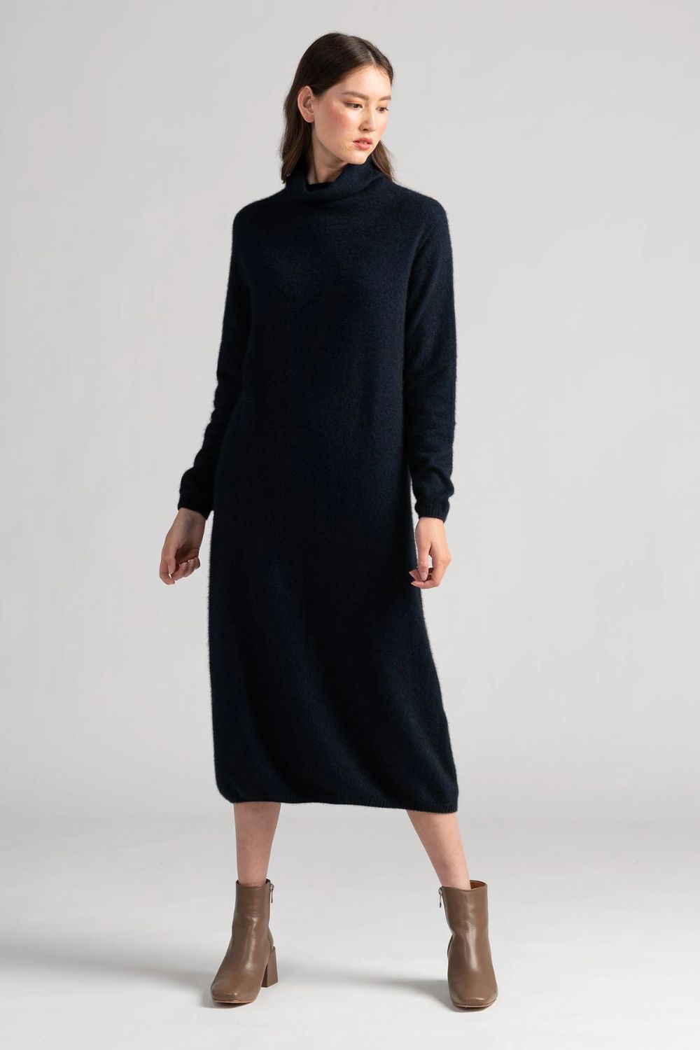 Kapua Sweater Dress - Navy