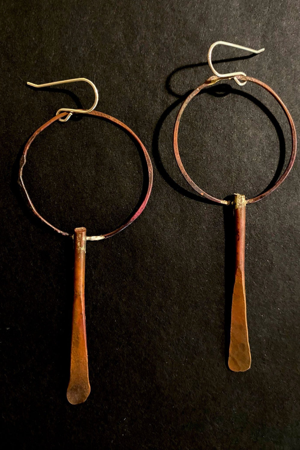 Copper and Silver 'Grounded' Earrings W66